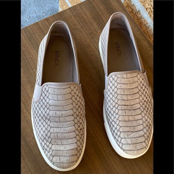 Vince Preston Snake Embossed Slip-On Sneakers 7.5 - Picture 5 of 10